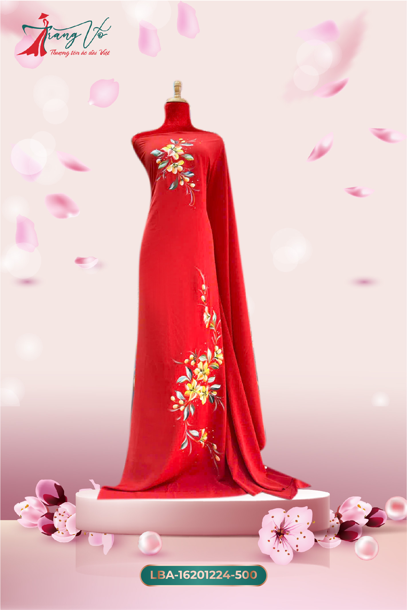 Áo Dài Lụa Bảo Anh Vẽ Thủ Công – Món Quà Ý Nghĩa Ngày 8/3 | Áo Dài Trang Võ